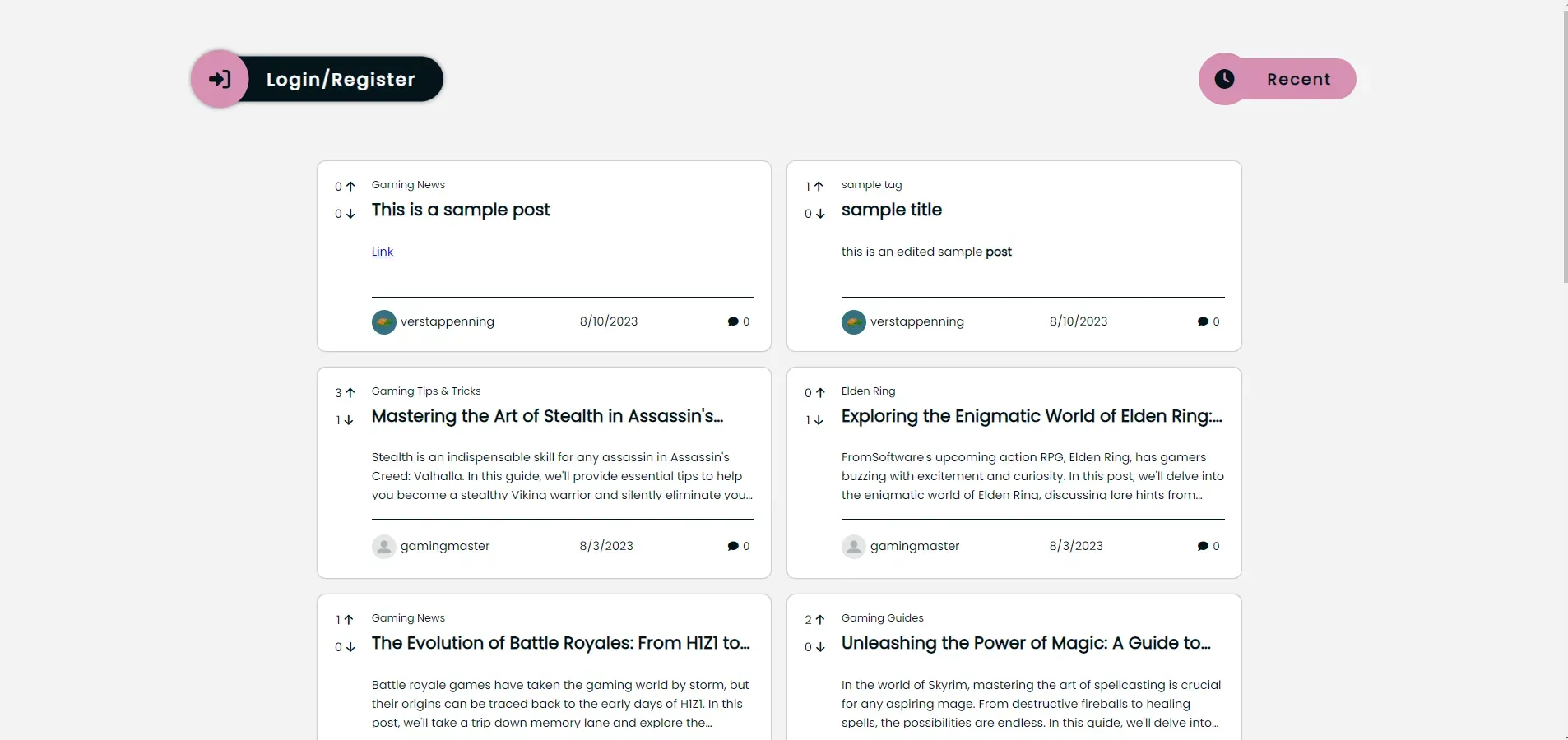 PixelForum project screenshot